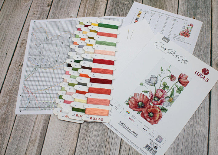 The Field Poppies B7020L Counted Cross-Stitch Kit