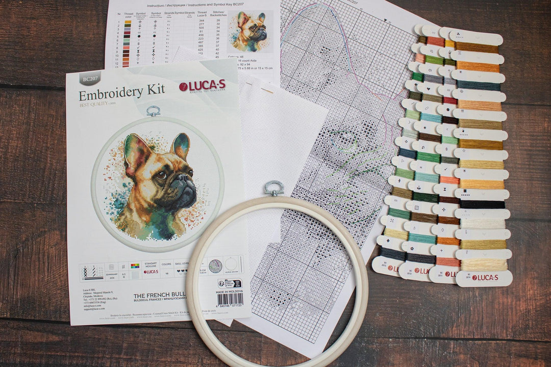 The French Bulldog BC207l Counted Cross-Stitch Kit