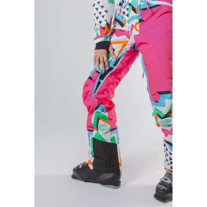 The Geodisiac | Retro Neon Curved Fit Women's One Piece Ski Suit