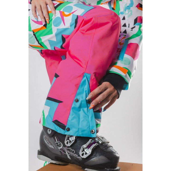 The Geodisiac | Retro Neon Curved Fit Women's One Piece Ski Suit