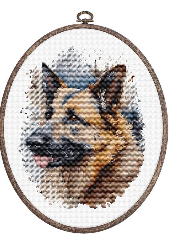 The German Shepherd BC214L Counted Cross-Stitch Kit