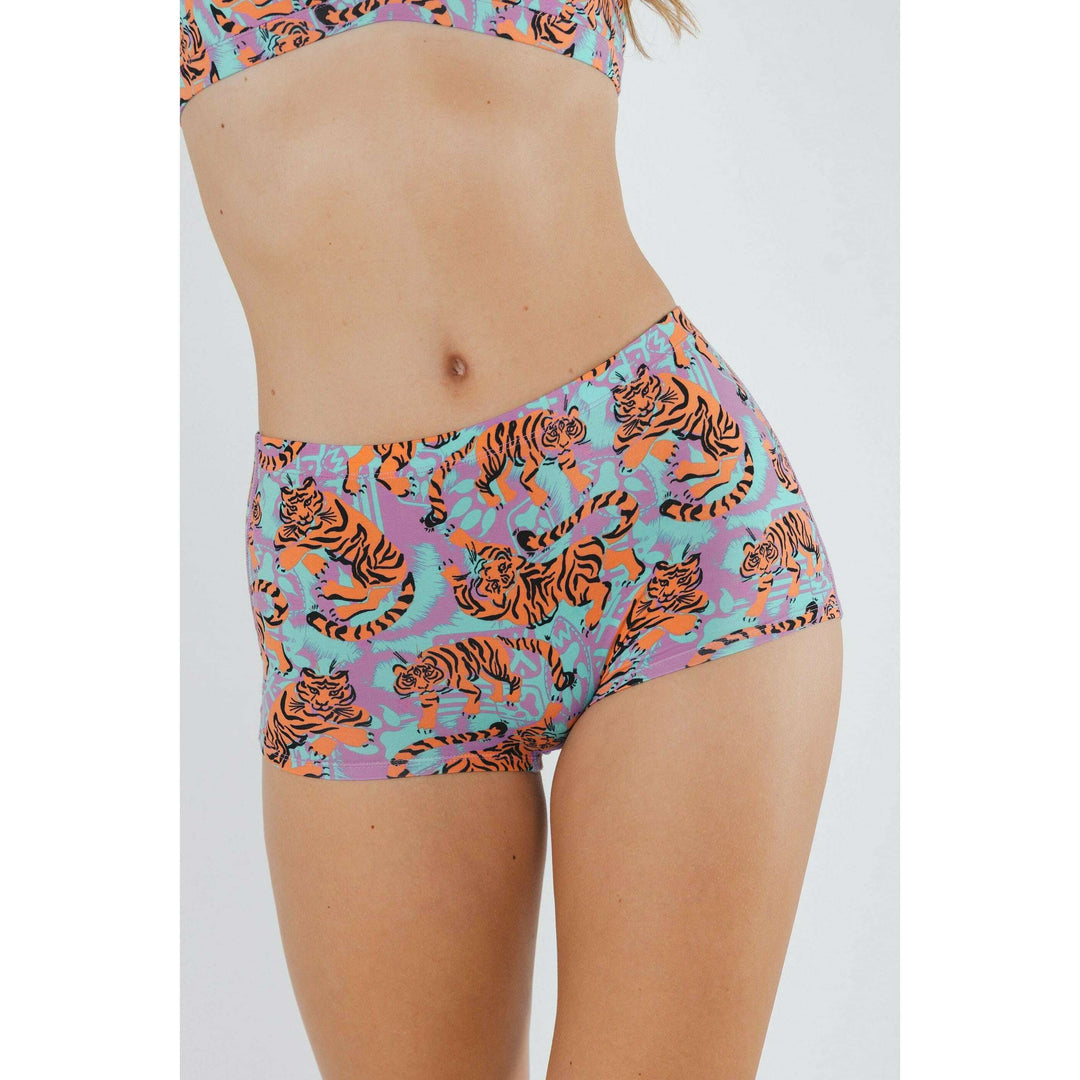 The Go Get 'Em | Abstract Tigers Modal Boyshort Underwear
