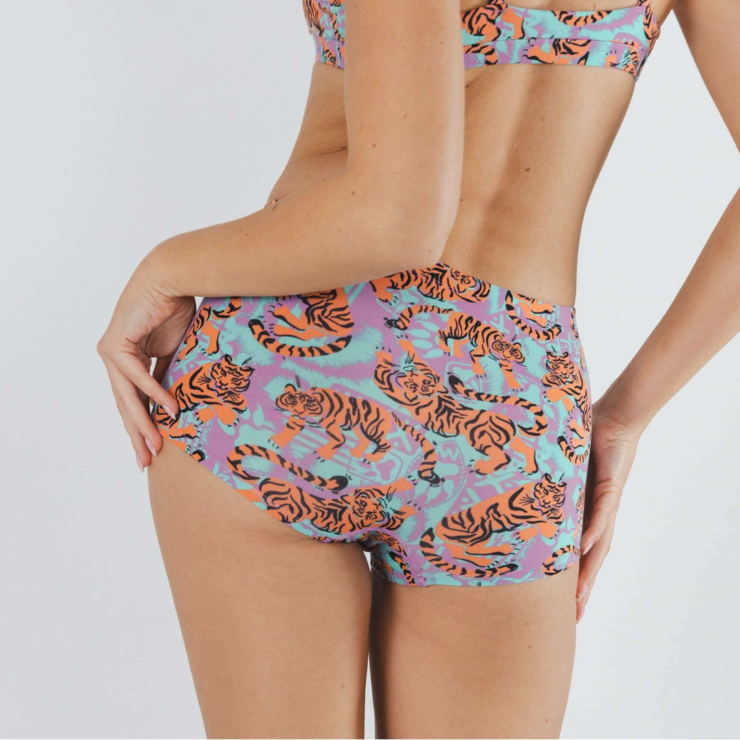 The Go Get 'Em | Abstract Tigers Modal Boyshort Underwear