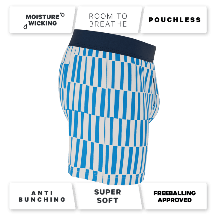 The Hamptons | Blue Mosaic Stripe Boxers