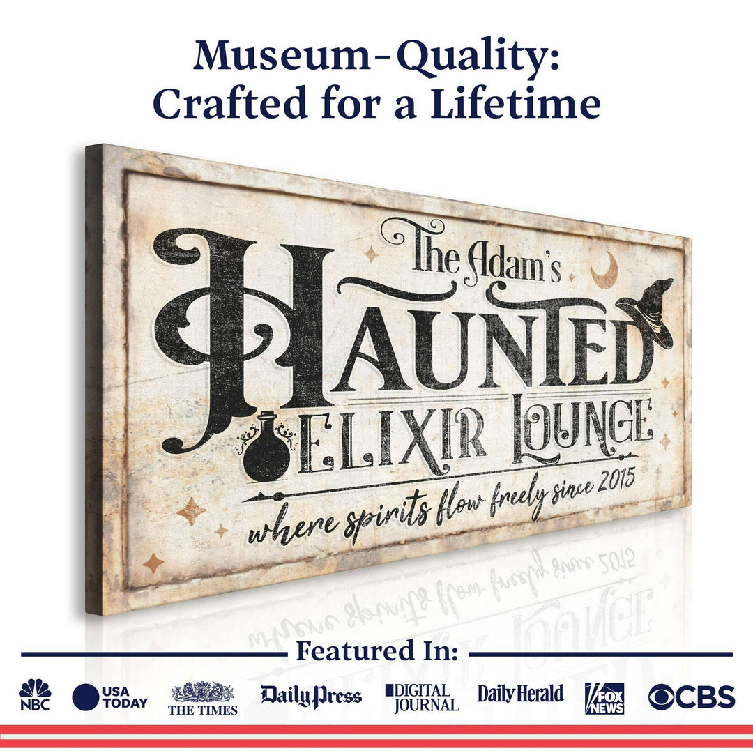 The Haunted Elixir Lounge Halloween Sign II