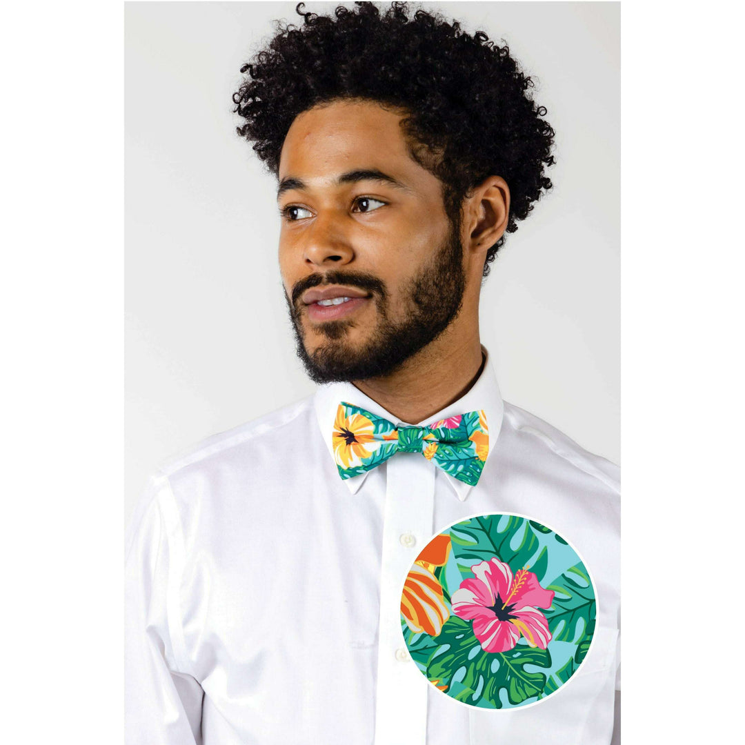 The Hibiscus Honeymoon | Floral Hawaiian Bow Tie