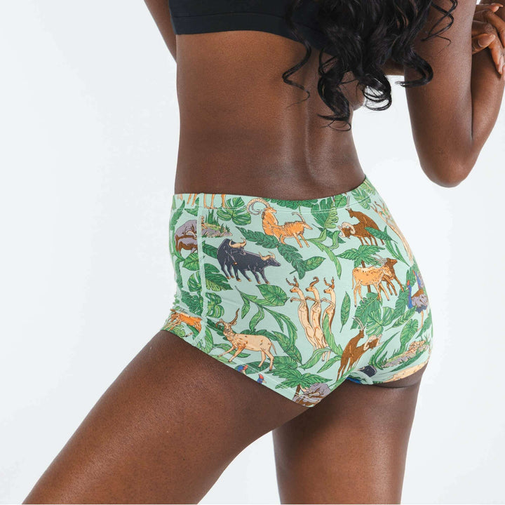 The Hornography | Tropical Animals Modal Boyshort Underwear