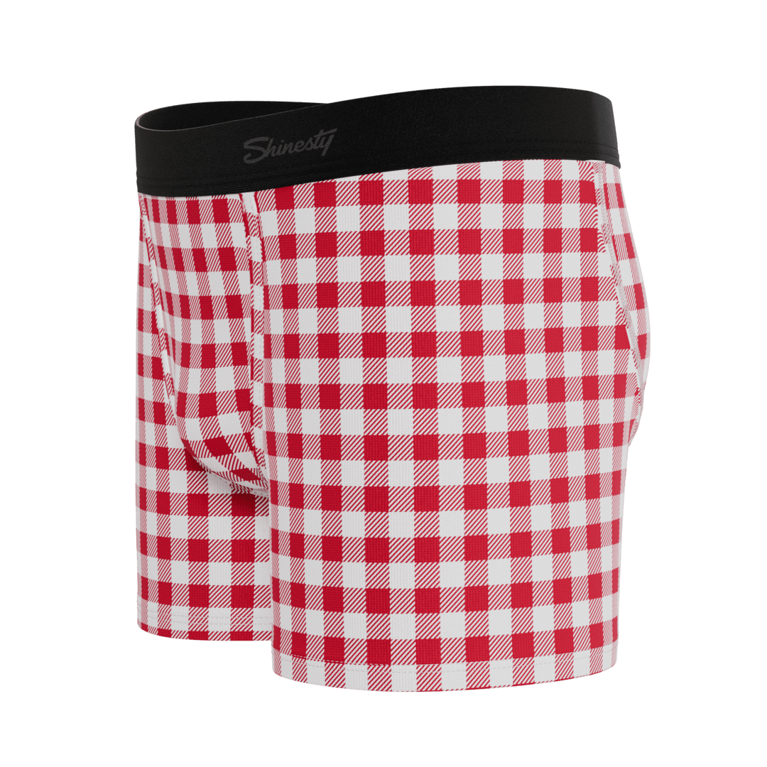 The Hot Diggity | Red Gingham Boy's Boxer Briefs