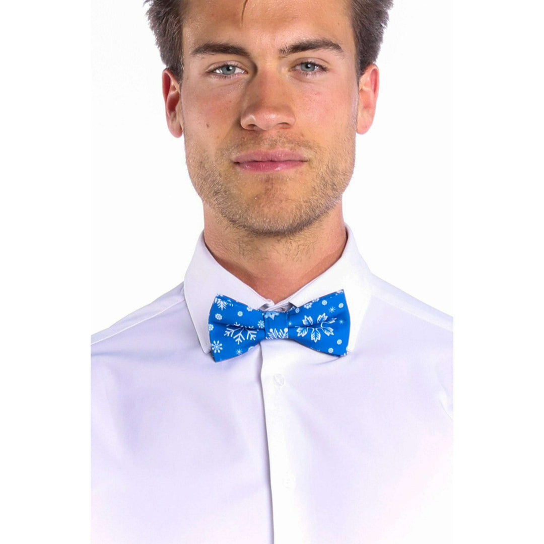 The Ice Never Melts | Blue Snowflake Christmas Bow Tie