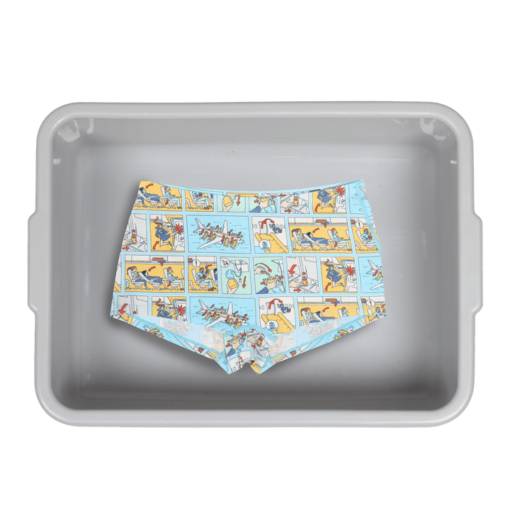 The Improper Protocol | Airplane Pamphlet Modal Boyshort Underwear
