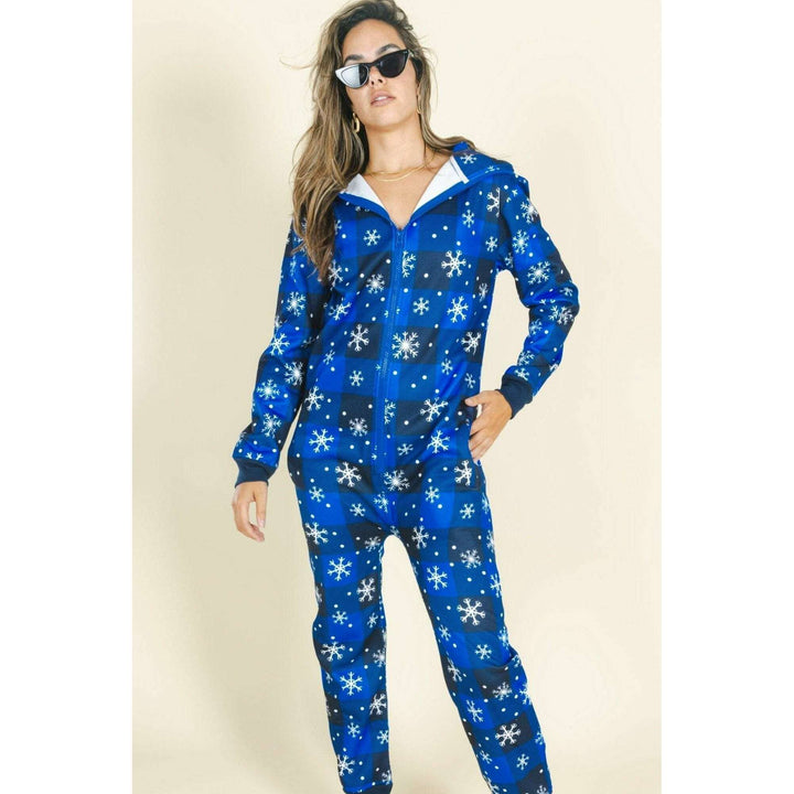 The In A Flurry | Snowflake Buffalo Check Onesie
