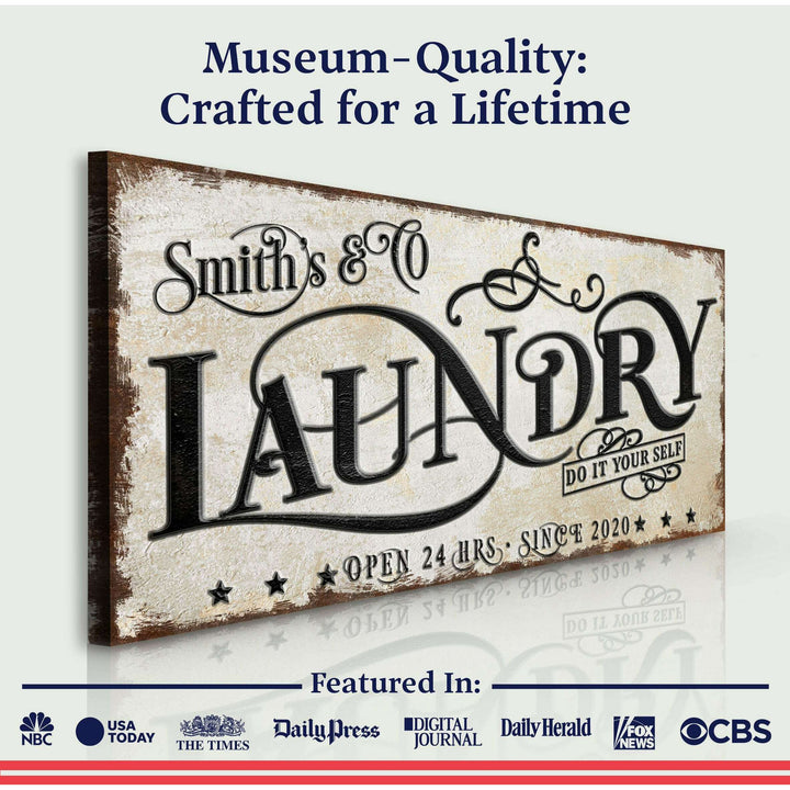 The Laundry Room Sign VI