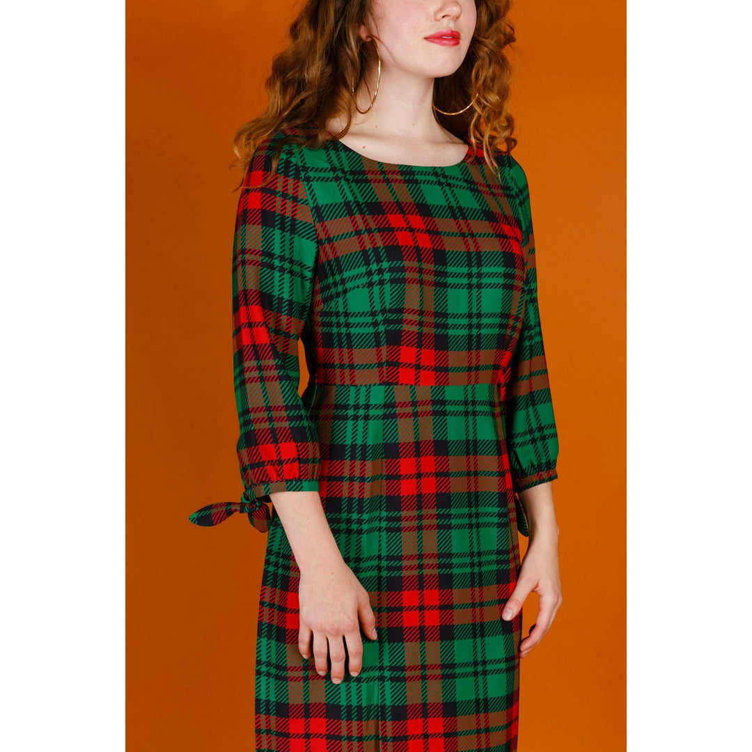 The Lincoln Log Love Lady | Midi Christmas Dress