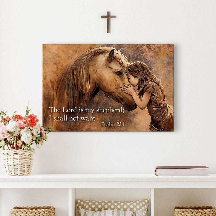 The Lord Is My Shepherd I Shall Not Want Psalm 23:1 Faith Sign VI
