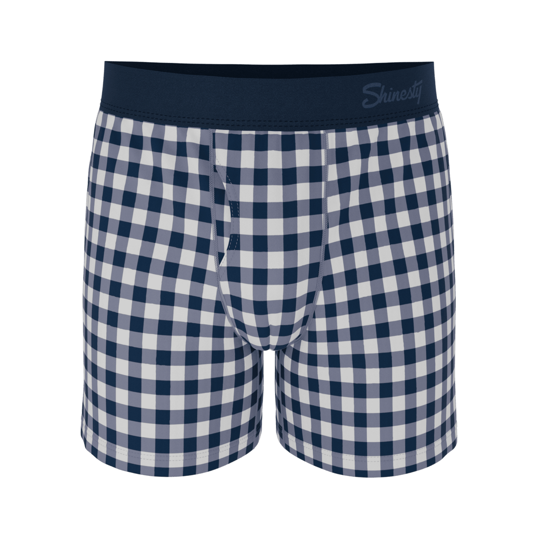 The Mad for Plaid | Navy Gingham Boxers
