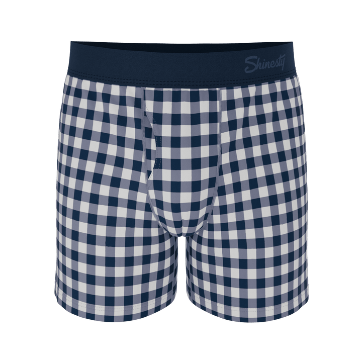 The Mad for Plaid | Navy Gingham Boxers