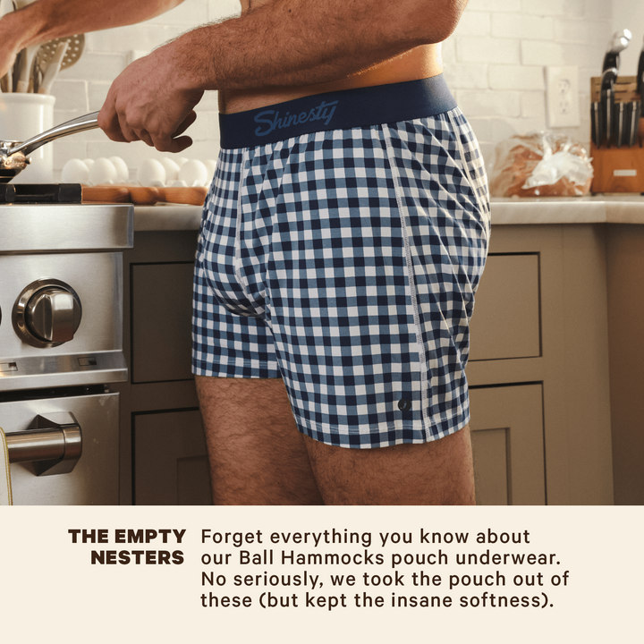The Mad for Plaid | Navy Gingham Boxers