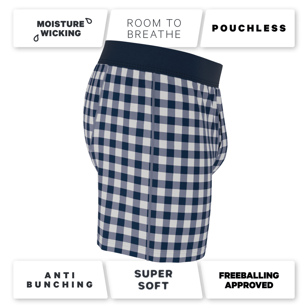 The Mad for Plaid | Navy Gingham Boxers