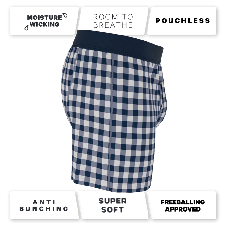 The Mad for Plaid | Navy Gingham Boxers