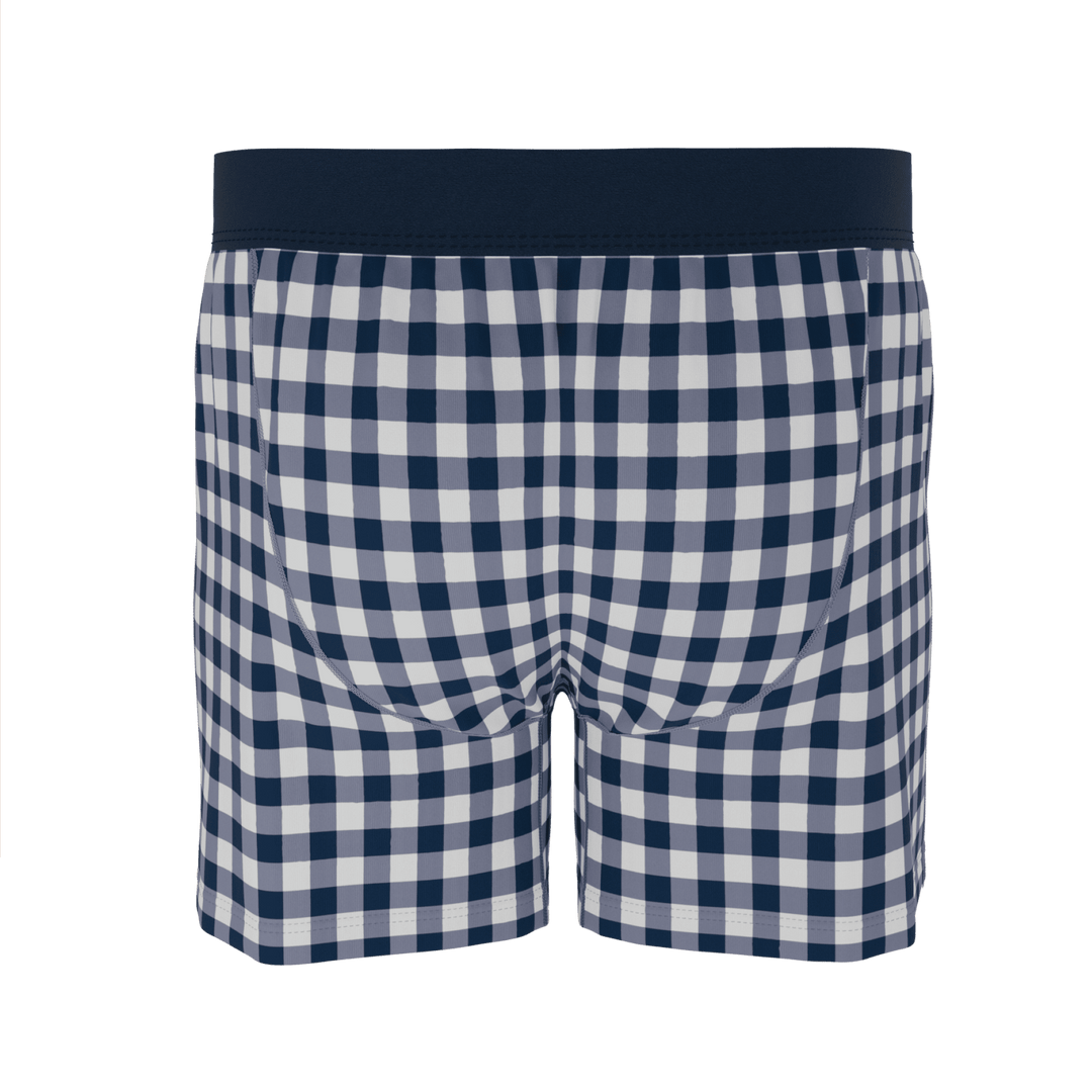 The Mad for Plaid | Navy Gingham Boxers