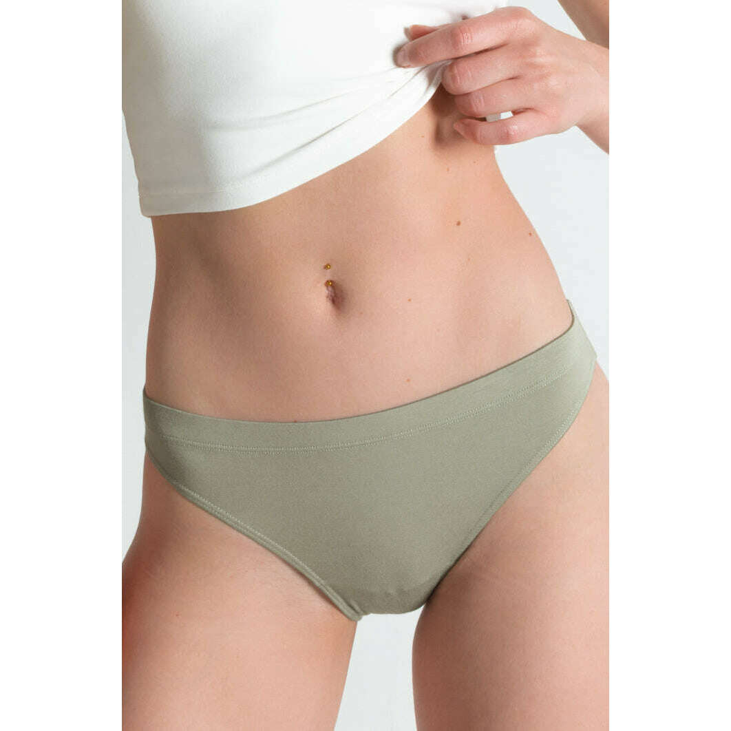 The Manzanilla | Olive Green Modal Bikini Underwear