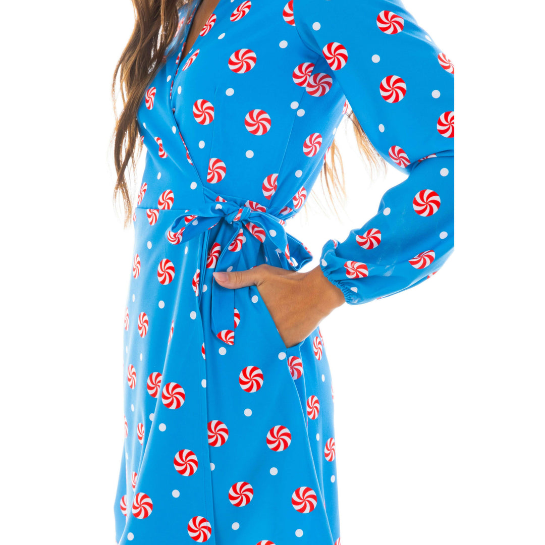 The Mint Condition | Holiday Peppermint Wrap Dress