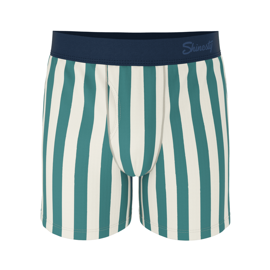 The Nantucket | Green Dock Stripe Boxers