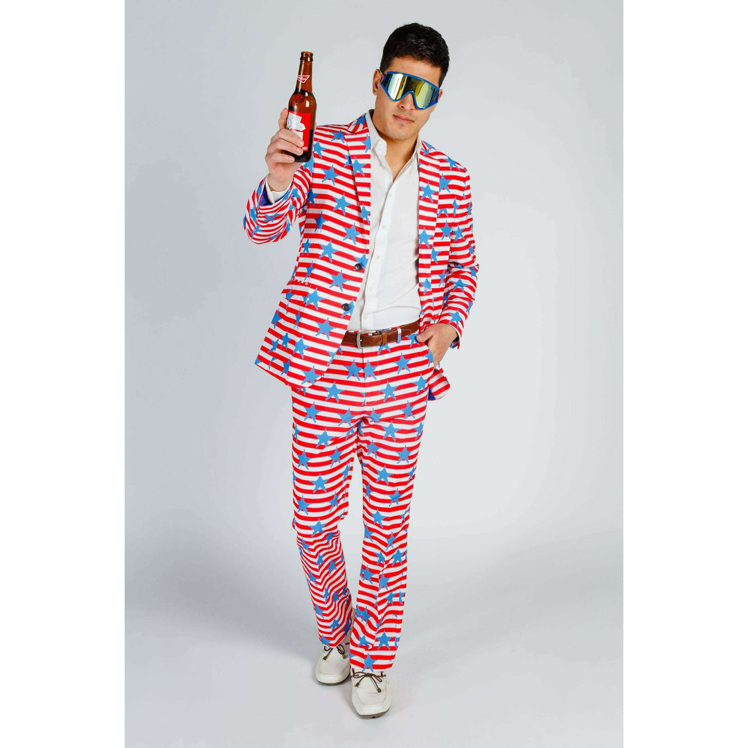 The Nautical Lad | USA Big Knit Printed Party Blazer