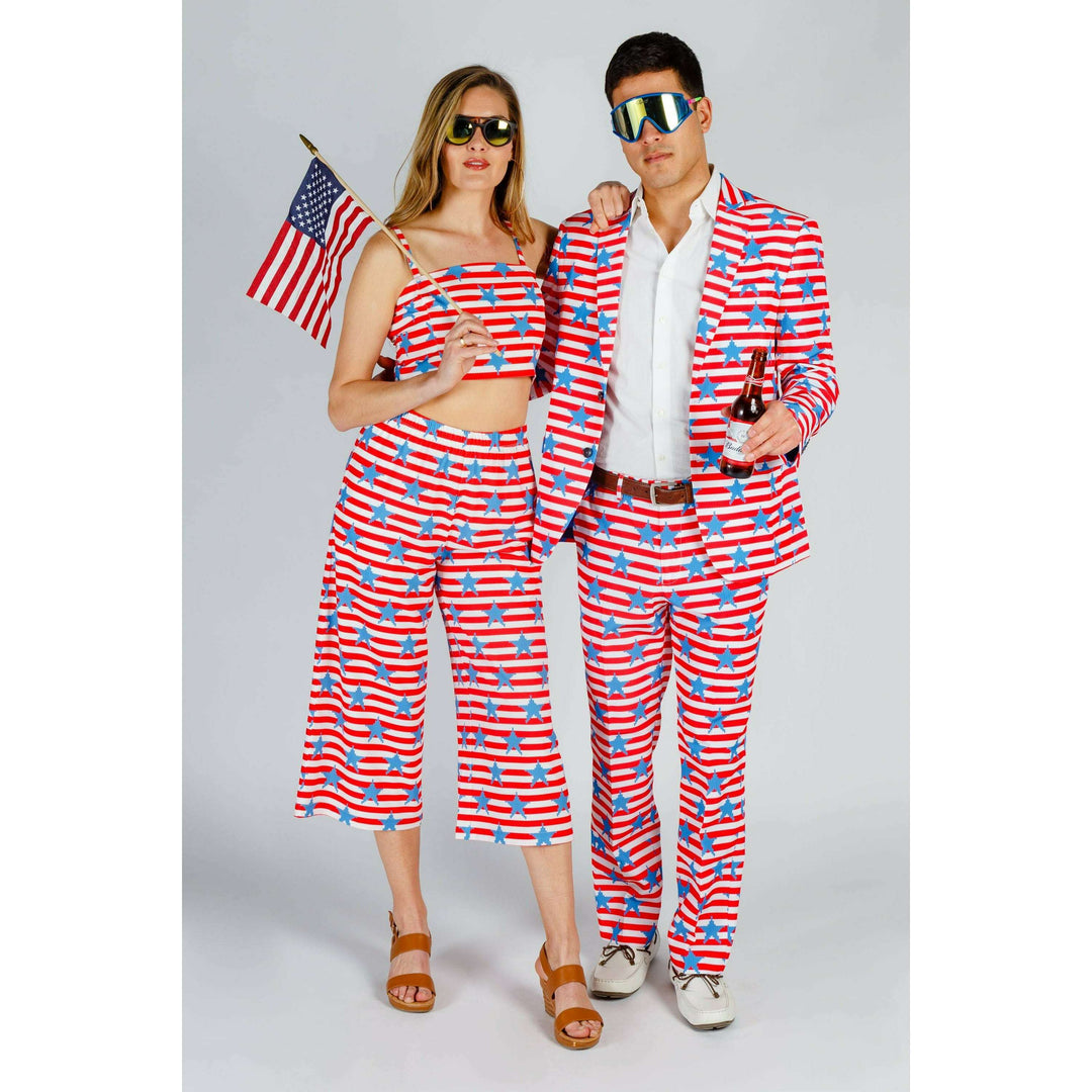 The Nautical Lad | USA Big Knit Printed Party Blazer