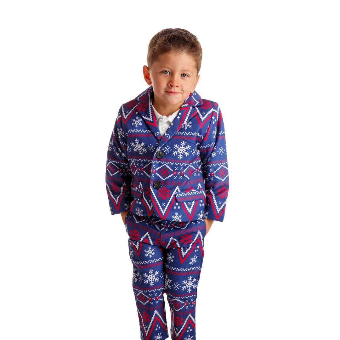 The Navy Nordic | Navy Fair Isle Toddler Holiday Pant