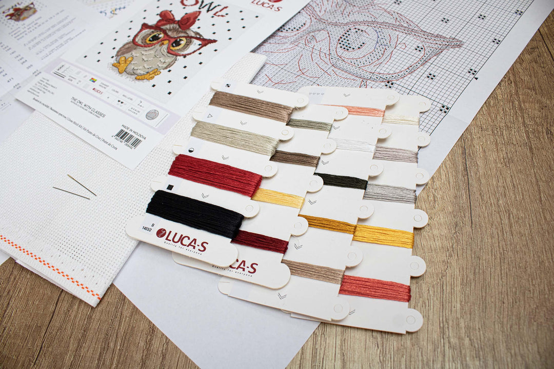 The Owl With Glasses B1403L Counted Cross-Stitch Kit