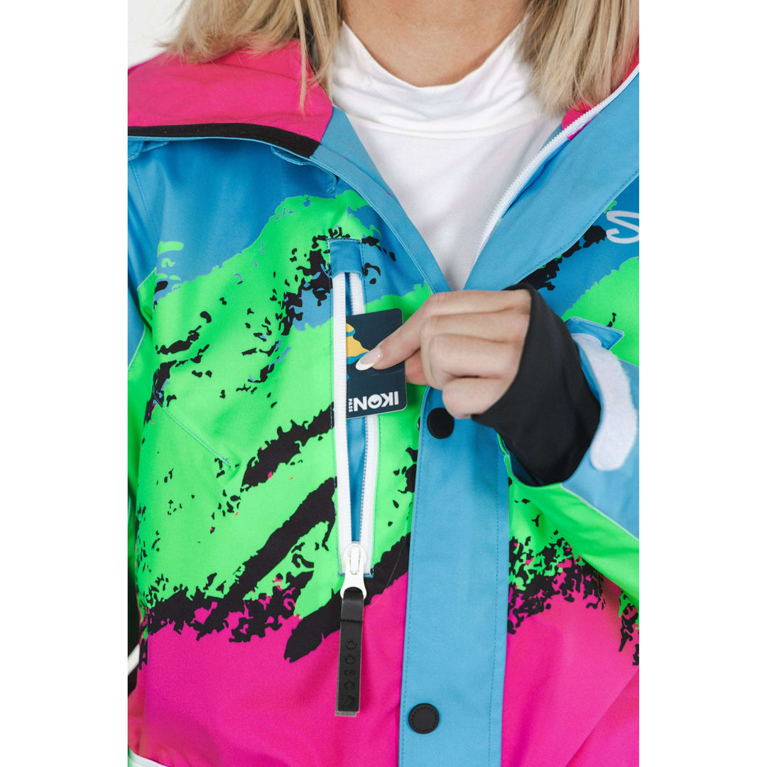 The Park Rat | Neon Spray Design Retro Women's One Piece Ski Suit