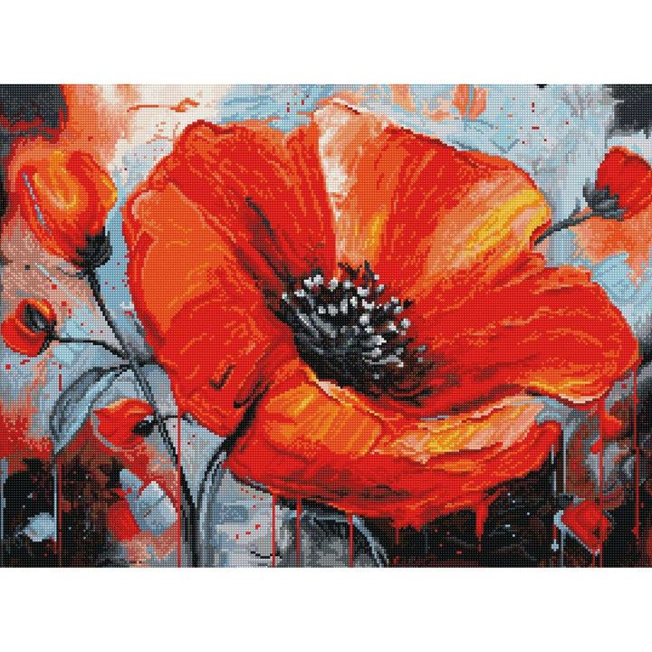 The Passion of Poppies B7045L Counted Cross-Stitch Kit