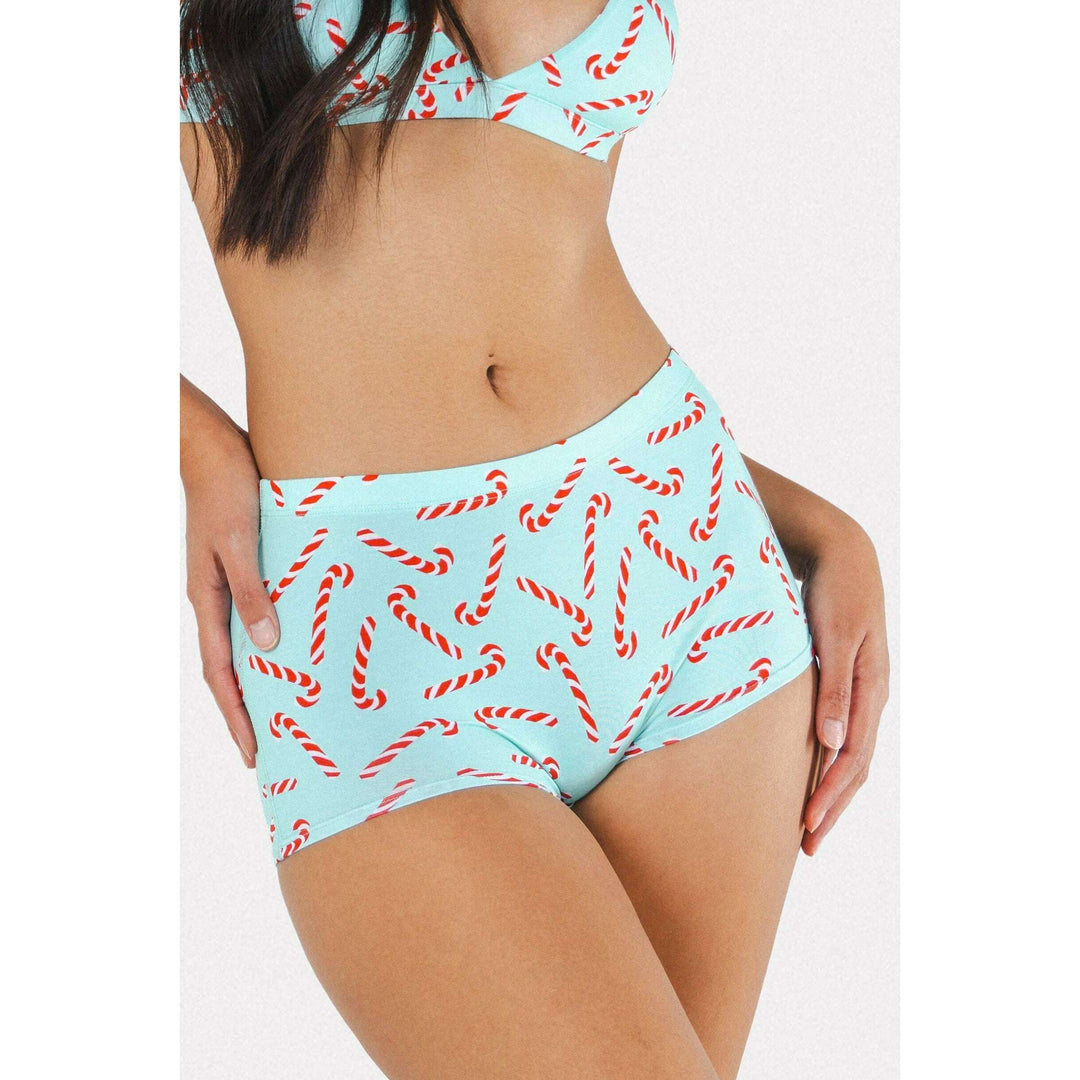 The Peppermint Pimp Canes | Candy Cane Modal Boyshort Underwear