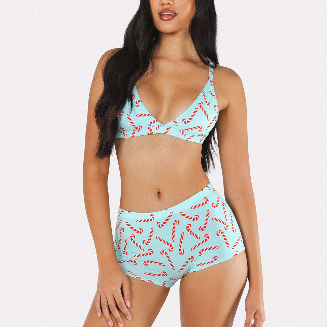 The Peppermint Pimp Canes | Candy Cane Modal Boyshort Underwear