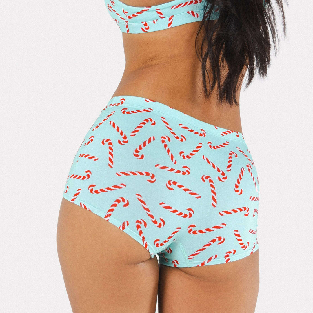The Peppermint Pimp Canes | Candy Cane Modal Boyshort Underwear
