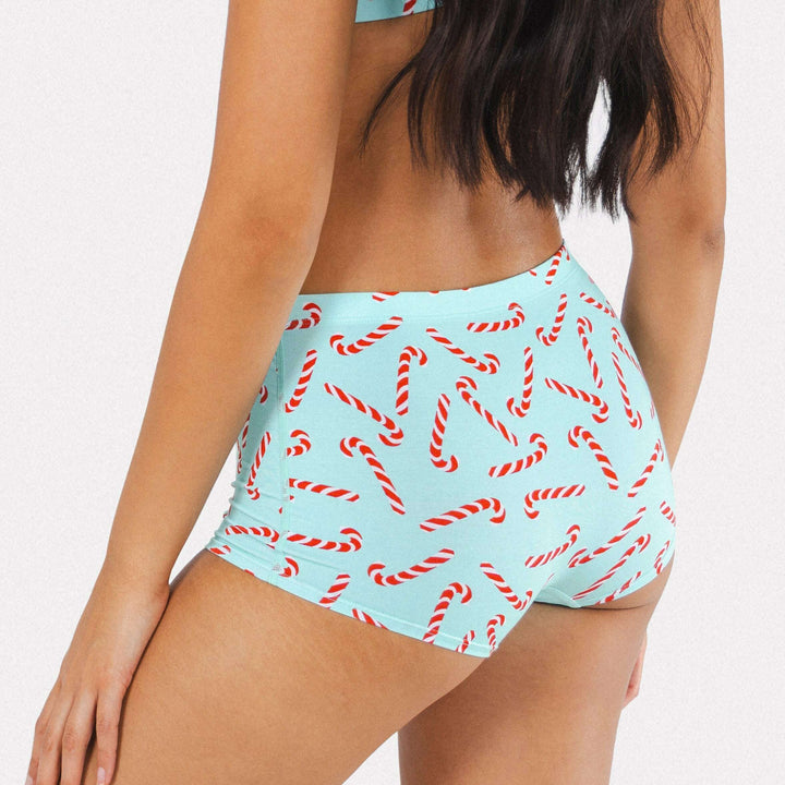The Peppermint Pimp Canes | Candy Cane Modal Boyshort Underwear
