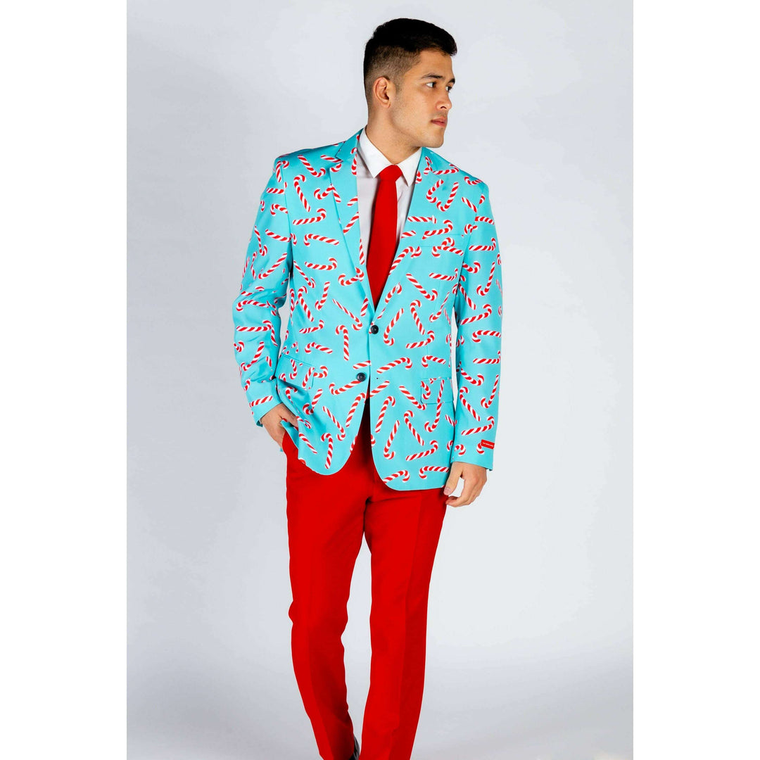 The Peppermint Pimp Canes | Candy Cane Print Christmas Suit