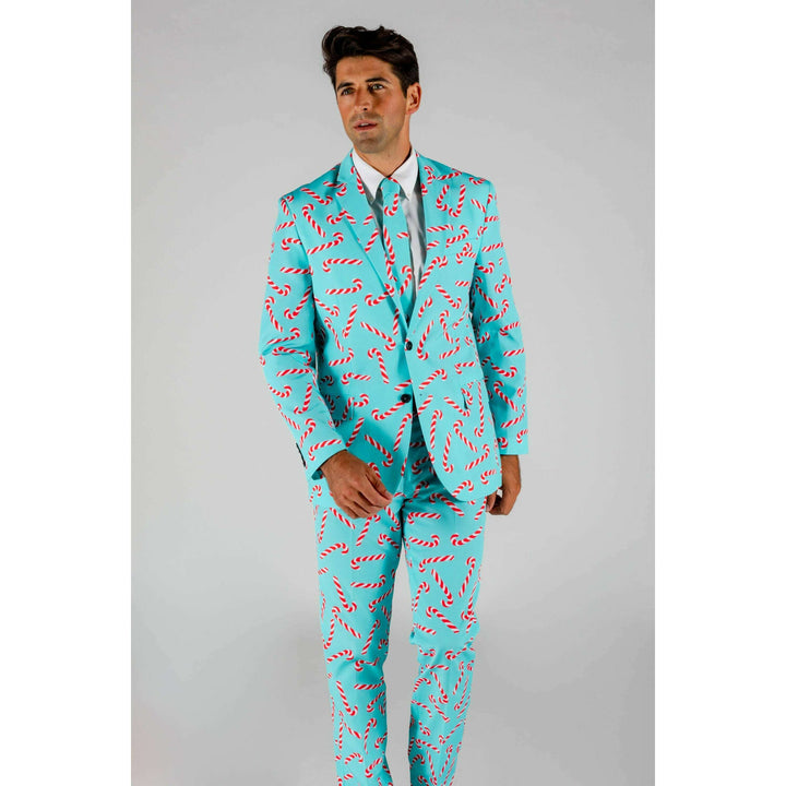 The Peppermint Pimp Canes | Candy Cane Print Christmas Suit
