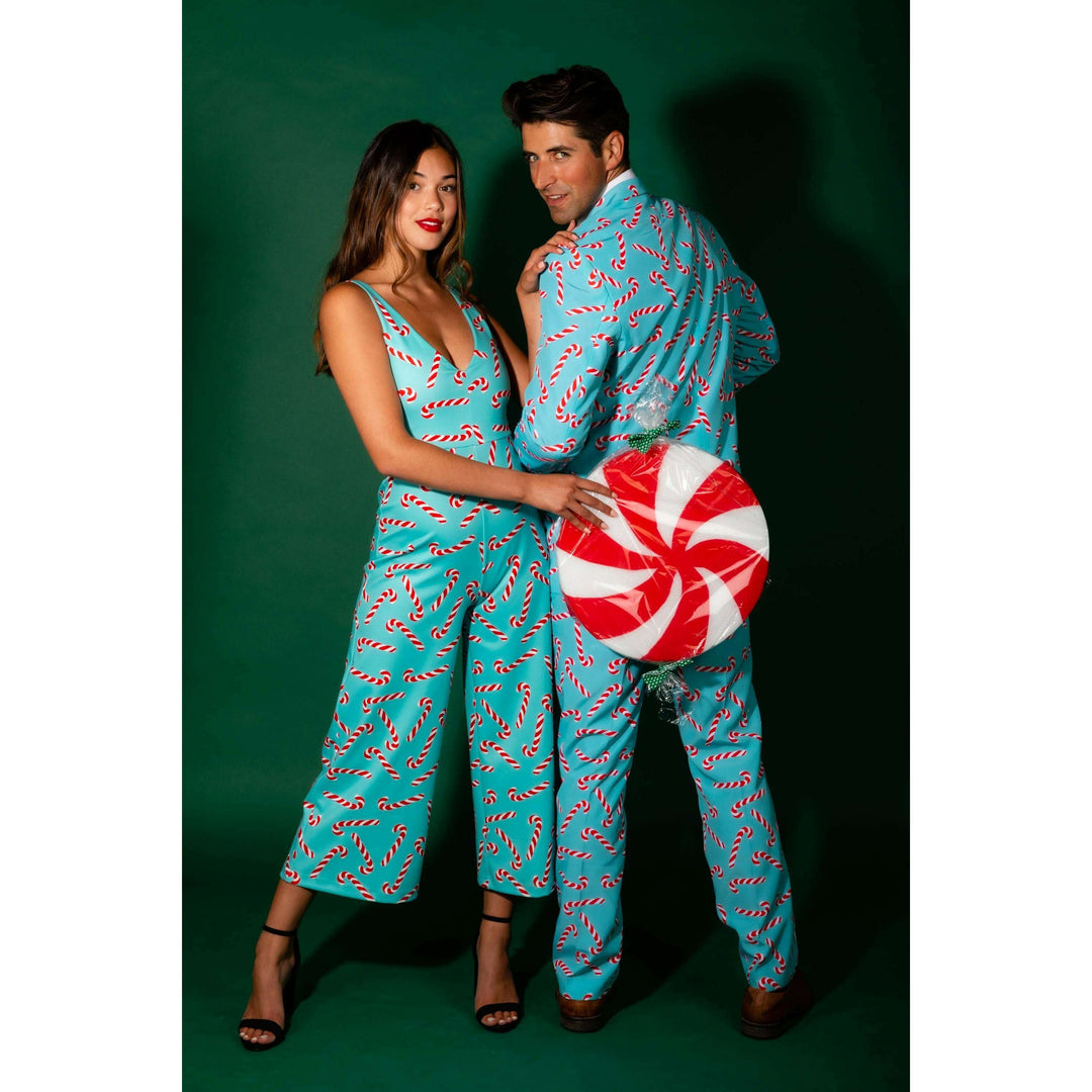 The Peppermint Pimp Canes | Candy Cane Print Christmas Suit