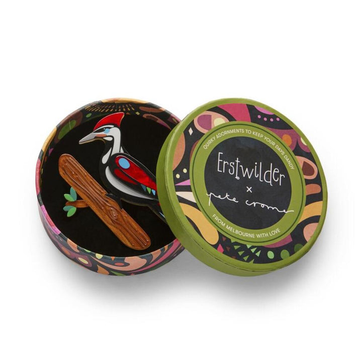 The Persistent Pileated Woodpecker Brooch by Erstwilder 2