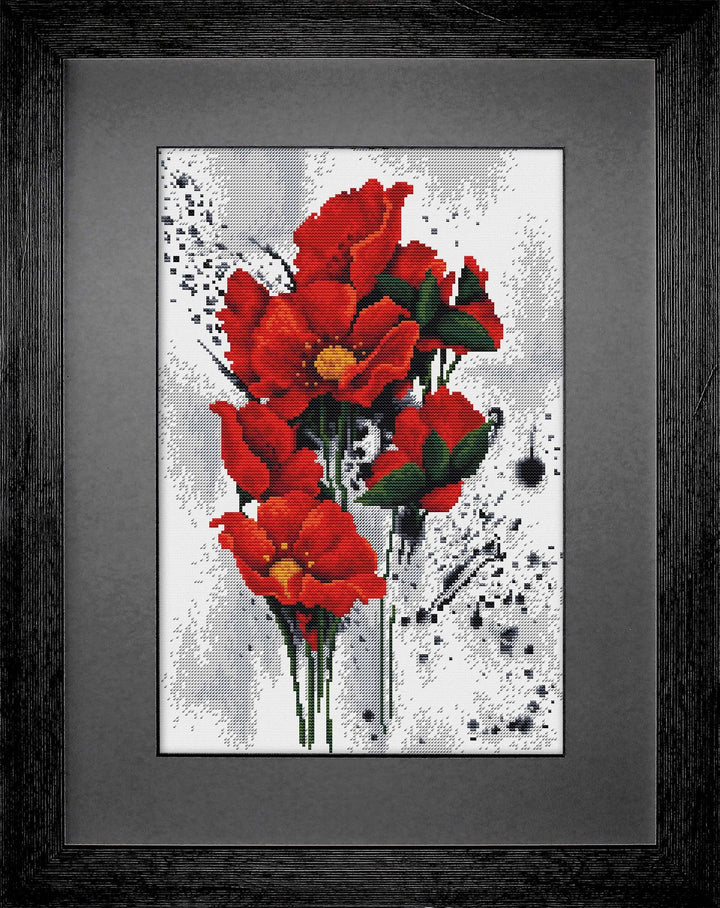 The Poppies B7014L Counted Cross-Stitch Kit
