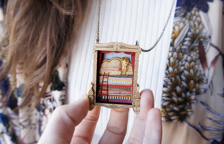 The Princess and the Pea Necklace by Laliblue - Quirks!