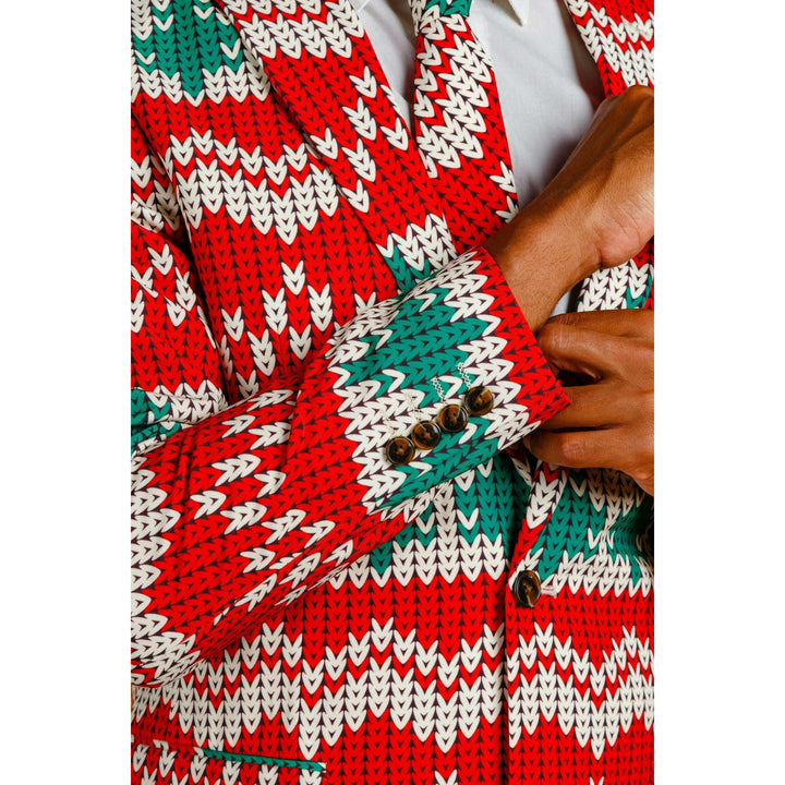 The Red Ryder | Knit Print Christmas Suit
