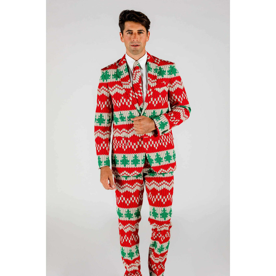 The Red Ryder | Knit Print Christmas Suit