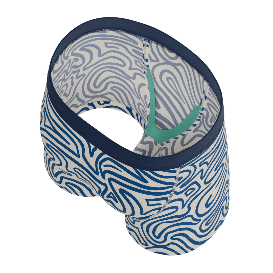 The Rio Grande | Abstract Navy Line Boy's Boxer Briefs