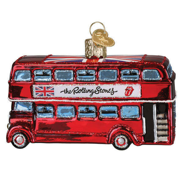 Old World Christmas The Rolling Stones British Bus Blown Glass Ornament