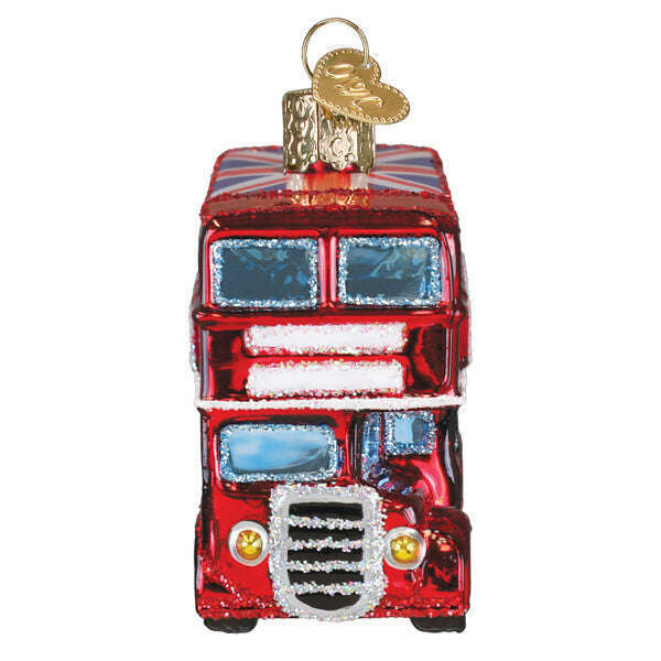 Old World Christmas The Rolling Stones British Bus Blown Glass Ornament