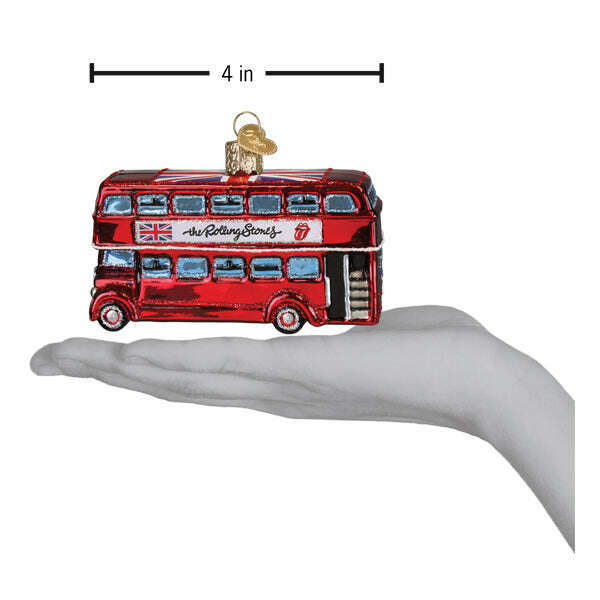 Old World Christmas The Rolling Stones British Bus Blown Glass Ornament