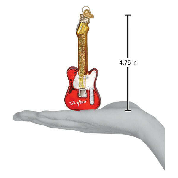 Old World Christmas The Rolling Stones Guitar Blown Glass Ornament